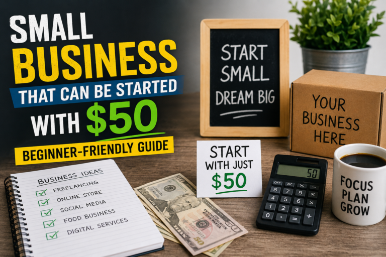 Small Business That Can Be Started with $50 (Beginner-Friendly Guide)