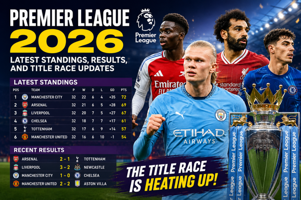 Premier League 2026: Latest Standings, Results, and Title Race Updates