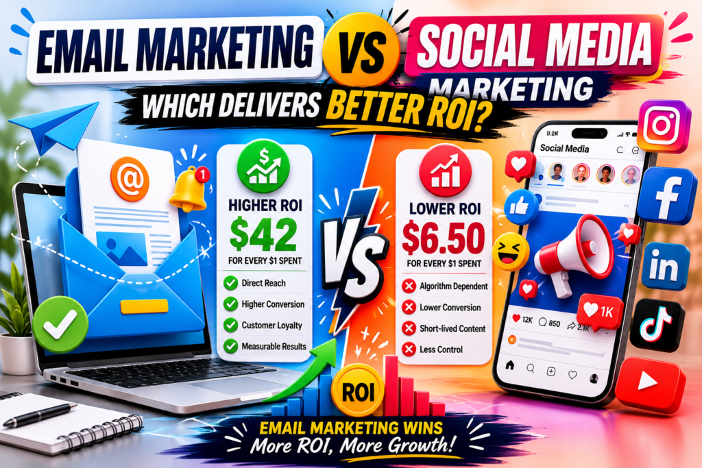 Email Marketing vs Social Media Marketing: Which One Brings Better ROI?