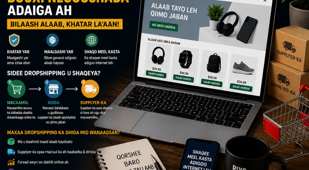 Dropshipping: Hagaha Dhamaystiran ee Ganacsiga Online-ka ee 2026