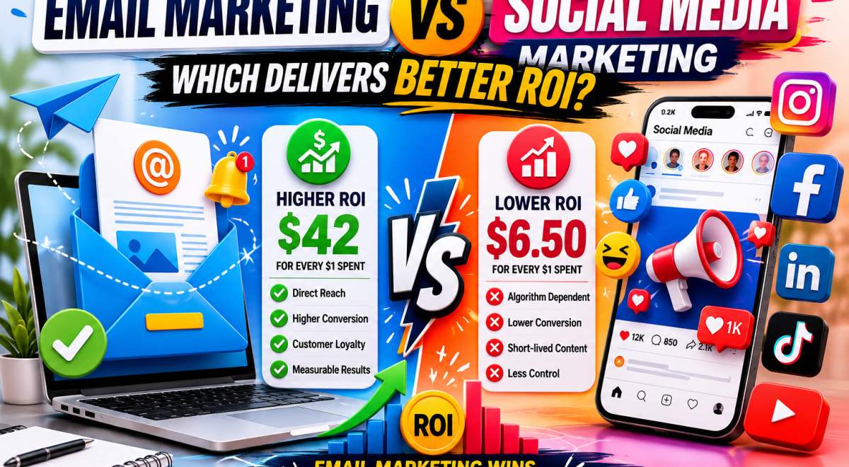 Email Marketing vs Social Media Marketing: Which One Brings Better ROI?